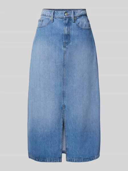 Spódnica jeansowa z 5 niebieska
