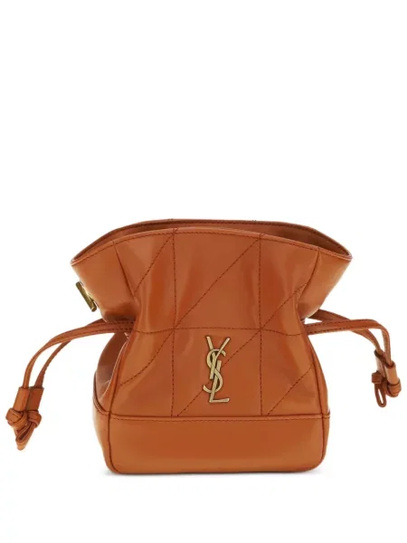 Kopertówka Saint Laurent skórzana brązowa