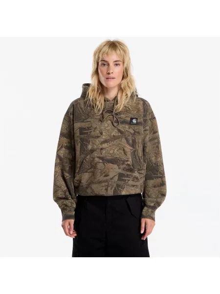 Φούτερ Carhartt WIP Hooded Feather Tree Sweat UNISEX Camo Feather Tree Khaki/ Shungite Garment Dyed S