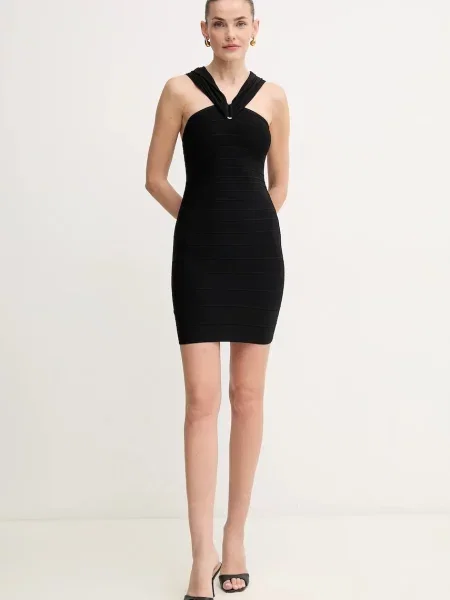 Herve Leger sukienka Celine mini dopasowana czarny