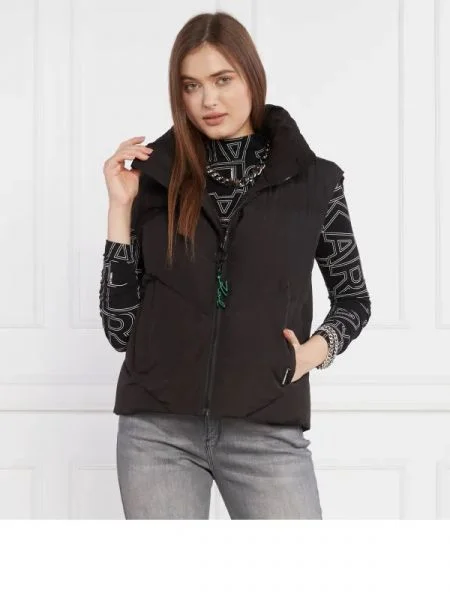 Karl Lagerfeld De puf vestă negru