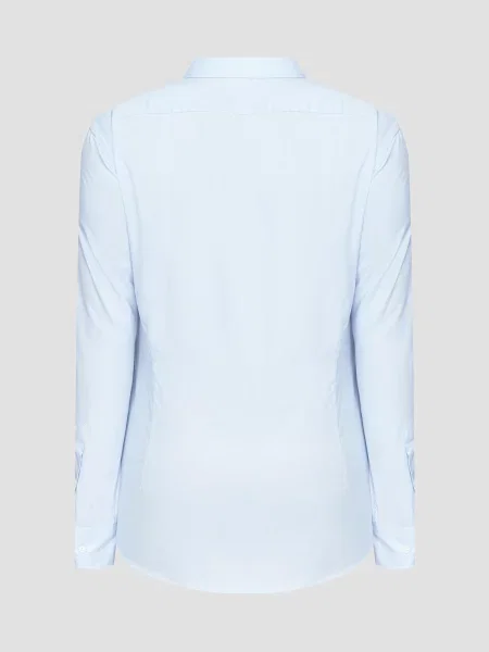 Картата сорочка Boss блакитна