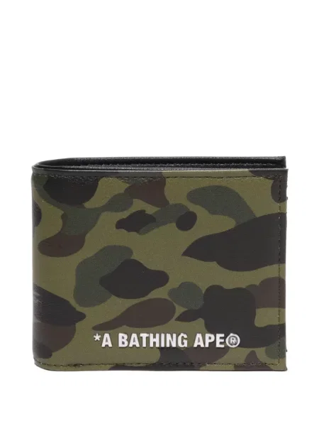 Portofel A Bathing Ape® cu imagine cu model camuflaj verde