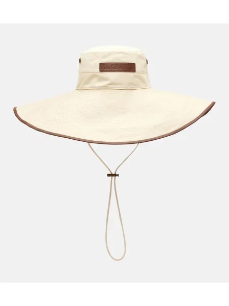 Pălărie de soare Burberry din piele bej