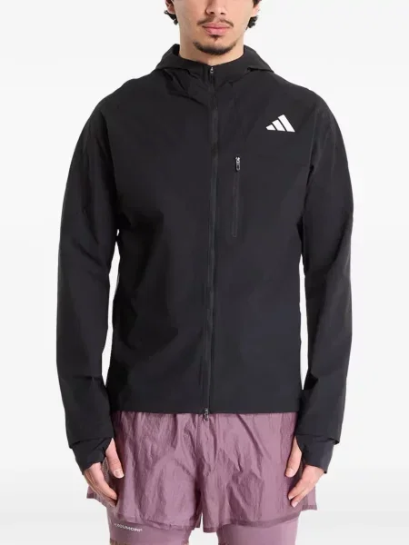 Pantaloni Adidas alergare cu autograf cu decolteu în V negru