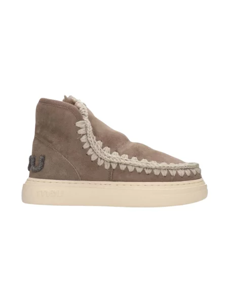 Mou Buty Kobieta Szary 39 EU Skóra Glitter Logo Eskimo Sneaker Boot brązowe