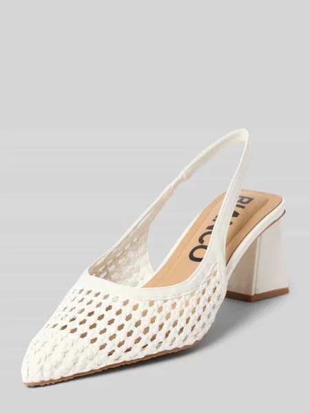 Czółenka w półprzezroczystym designie model MARALYN' Bianco biała