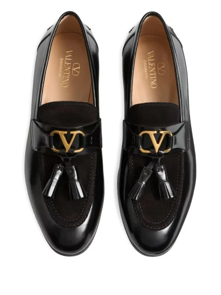 Кожени лоуфъри Valentino Garavani черно