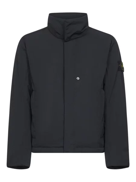 Geacă Stone Island cu guler de stand-up cu strasuri negru