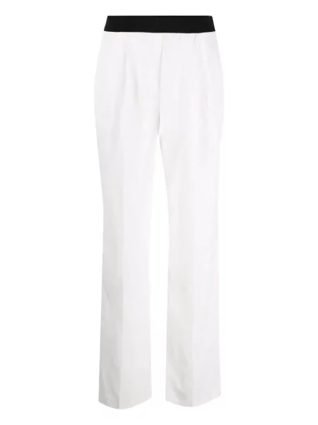 Pantaloni Loulou alb