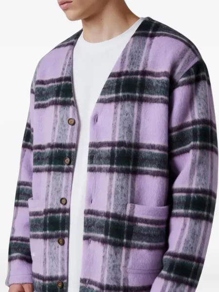 Cardigan Pleasures în carouri violet