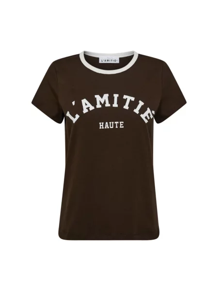 Koszulka Haute L'amitié z logo brązowa