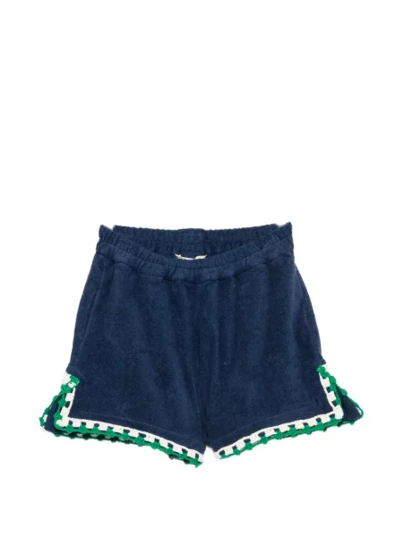 Pantaloni scurți Terry Puesto din material terry albastru