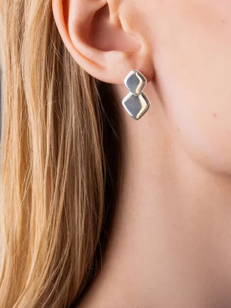 Посріблені сережки Lilou Snake