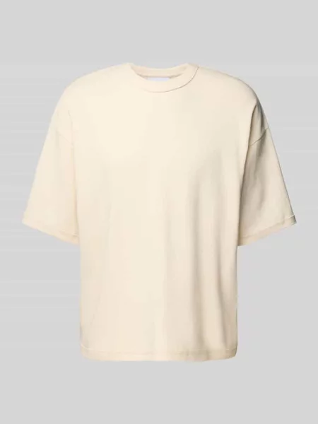 T-shirt o kroju oversized z okrągłym prążkowanym dekoltem Review