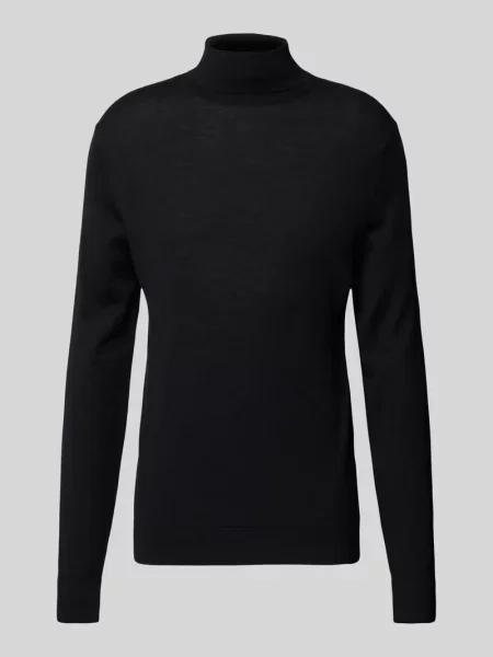 Dzianinowy golf golf Selected Homme czarny