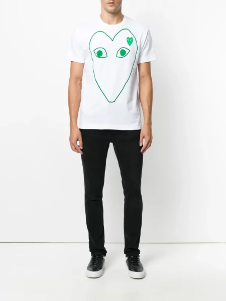 Raštuotas marškinėliai Comme Des Garçons Play balta
