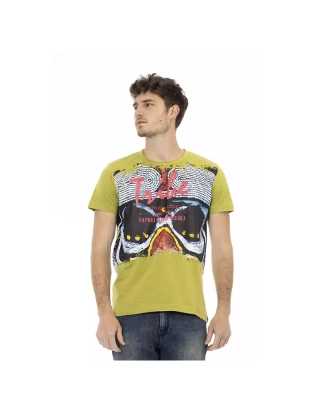 Koszulka Trussardi casual z krótkim rękawem zielona