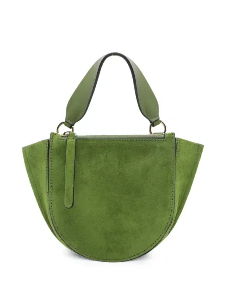 Geantă plic Wandler din piele de căprioară verde