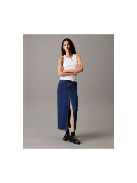 Denim ruha Calvin Klein Jeans fehér