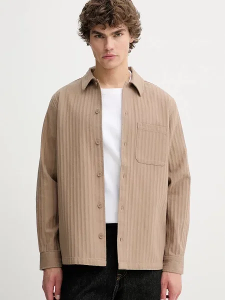 Samsoe Samsoe cămașă din SADAMON cu guler clasic regular maro