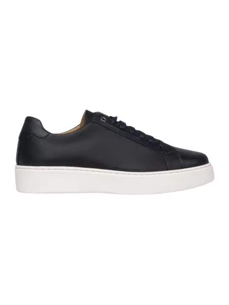 Sneakersy Exton skórzane niebieskie
