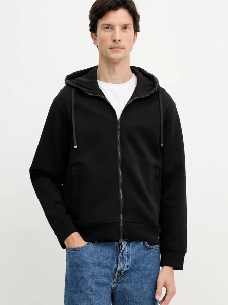 Суичър с качулка Armani Exchange с качулка черно