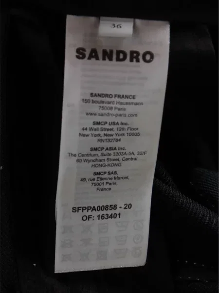 Pantaloni Sandro cu dungi negru