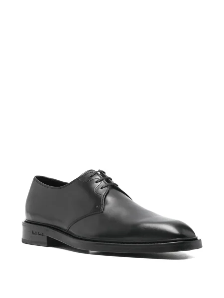 Кожени ниски обувки Paul Smith с връзки черно