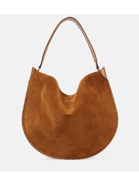 Torbica Isabel Marant iz semiša pleteni rjava