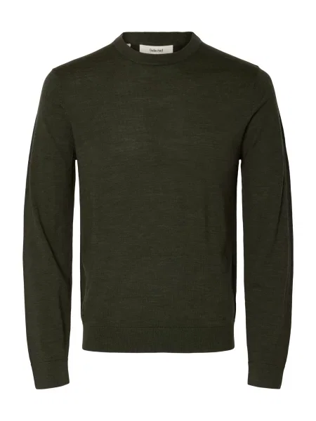 SELECTED Pulover SLHTEIS pin verde