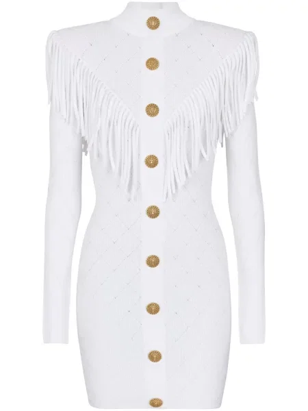 Sukienka Balmain garniturowa biała