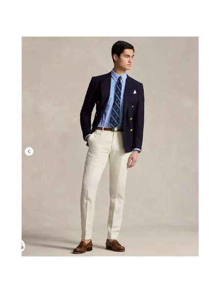 Koszula Polo Ralph Lauren casual z logo popelinowa niebieska