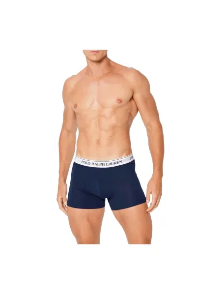 Obcisłe bokserki z paskiem z logo w zestawie 3 szt. model ‘CLASSIC TRUNK’ Polo Ralph Lauren Underwear niebieskie