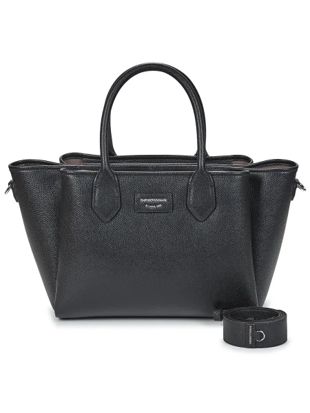 Kabelka Emporio Armani z ekologickej kože čierna