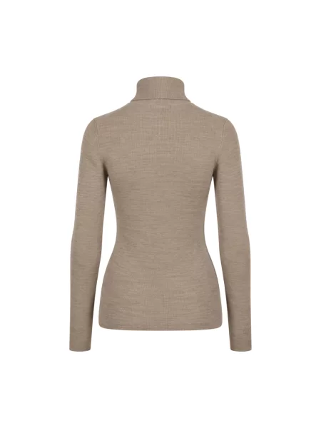 Sweter z golfem Max Mara beżowy