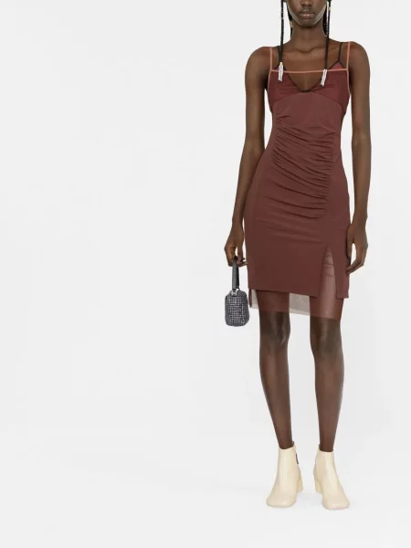 Rochie mini Helmut Lang drapată maro