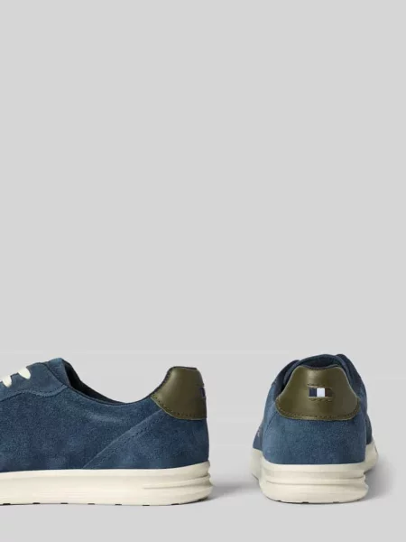 Sneakersy z powlekanej skóry Model Powder' Bugatti granatowe