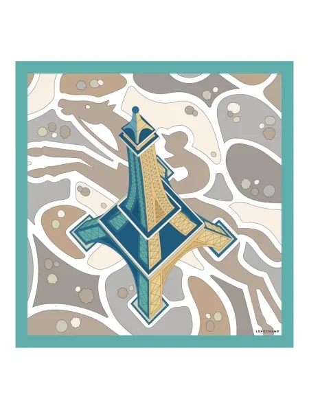 Svileni šal Longchamp plava