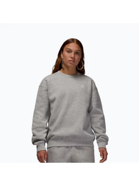 Bluză pentru femei Nike Jordan Brooklyn Fleece dark grey heather/white alb