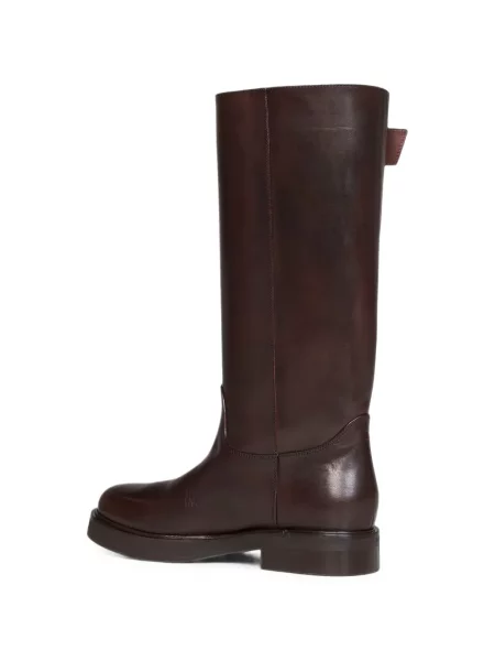 Botine Etro din piele cu model paisley cu cataramă maro