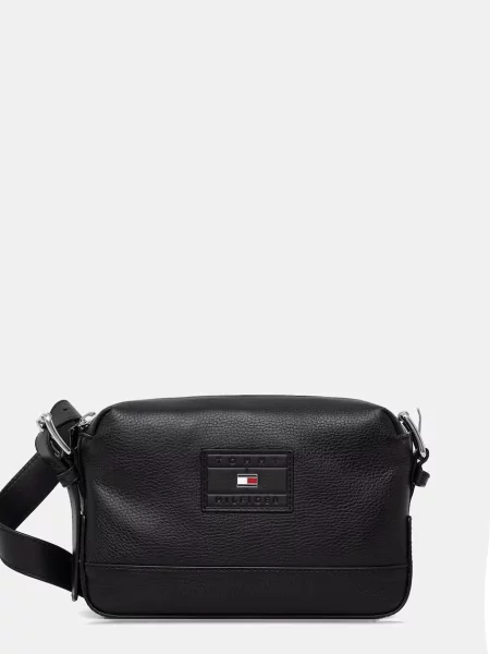 Tommy Hilfiger Pasna torbica za čez ramo iz umetnega usnja črna