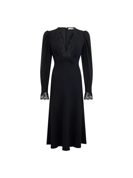 Sukienka midi Alessandra Rich z dekoltem w serek czarna