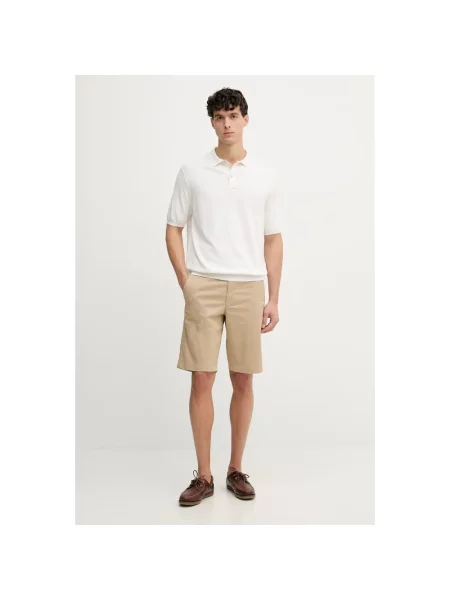 Paul&Shark polo z jedwabiem beżowa