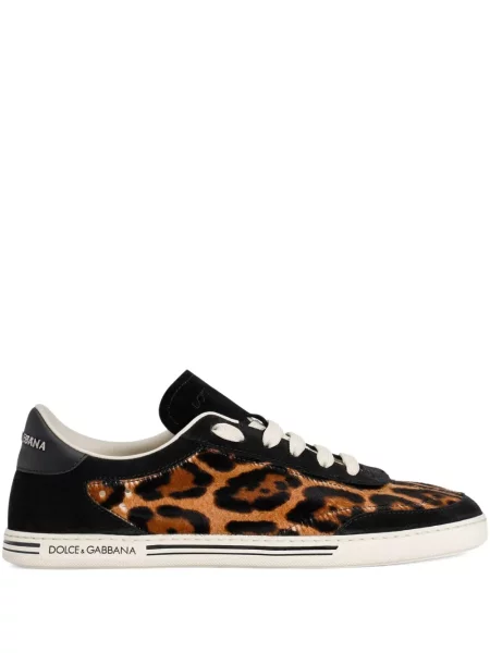 Sneakerși Dolce & Gabbana cu imagine cu model leopard maro
