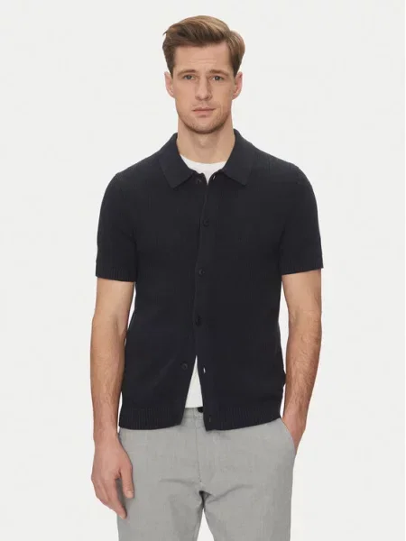 Pletena jopica JOOP! Jeans modra