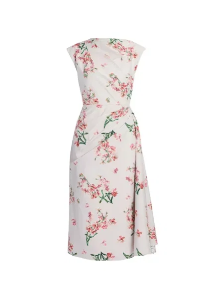 Rochie Erdem cu model floral cu imagine drapată