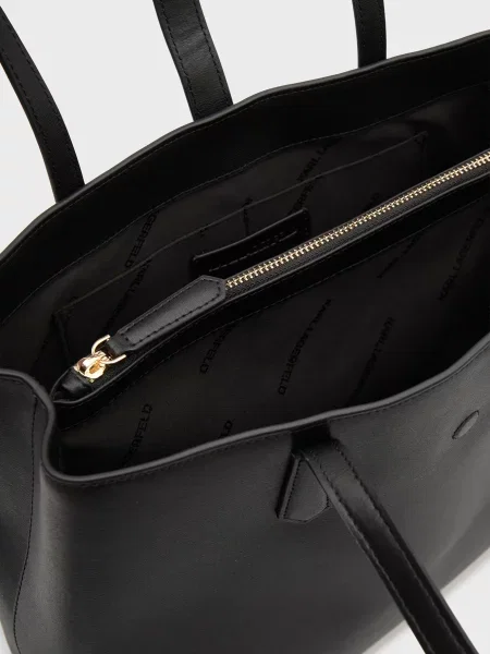 Шкіряна сумка Karl Lagerfeld K/Autograph з автографом чорна