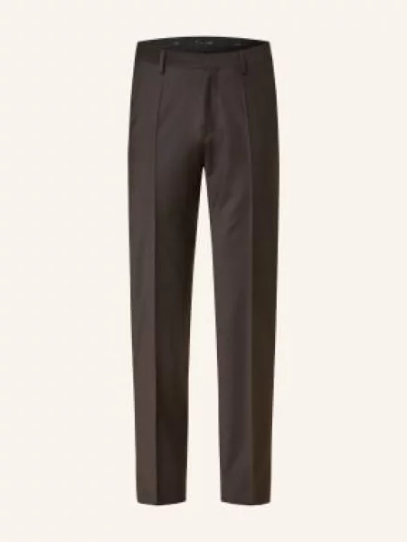 Roy Robson Oblekové Kalhoty Slim Fit dark brown hnědé