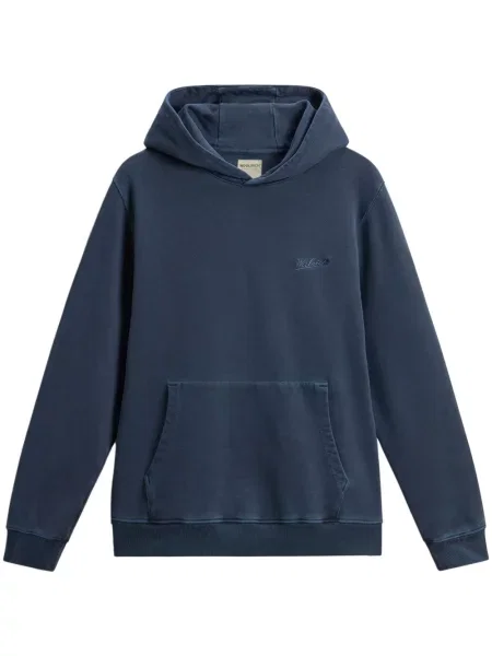 Hanorac cu glugă Woolrich cu broderie albastru